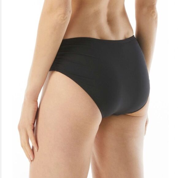 MICHAEL Michael Kors Shirred Bikini Bottom - Iconic Solids Size Small - Picture 2 of 6